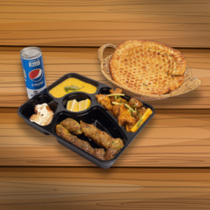 Deal #3 - Mutton Karahi, (1) Mutton Kabab (1) Chicken Kabab,(2) Chicken Malai Boti Prc, ,Mix Dal, (1) Roghni Naan (1) Soft Drink,Raita, Salad