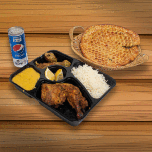 Deal #5 - (1) Beef Kabab, (1) Chicken Tikka Pec, , Mix Dal, (1) Roghni Naan (1) Soft Drink, Raita, Salad