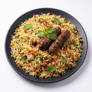 Mutton Kabab Biryani